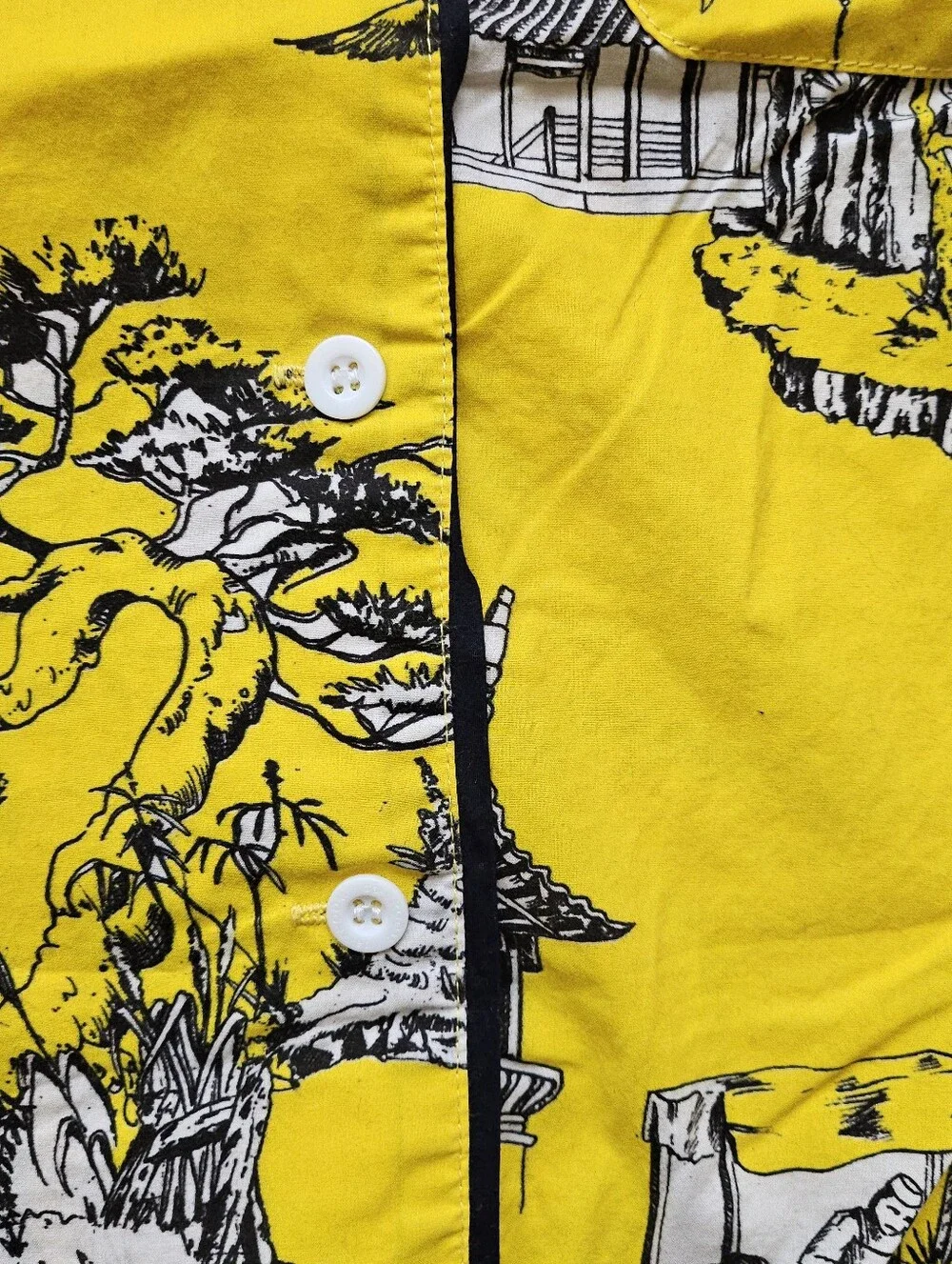 Katie Kime Yellow Toile 100% Cotton XS Pajama Set